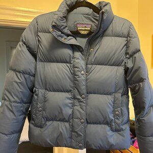 Patagonia Women's Blue Silent Down Puffer Jacket Size Small